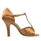 H814-X Frost | Light Tan Satin | Ladies Latin Dance Shoes