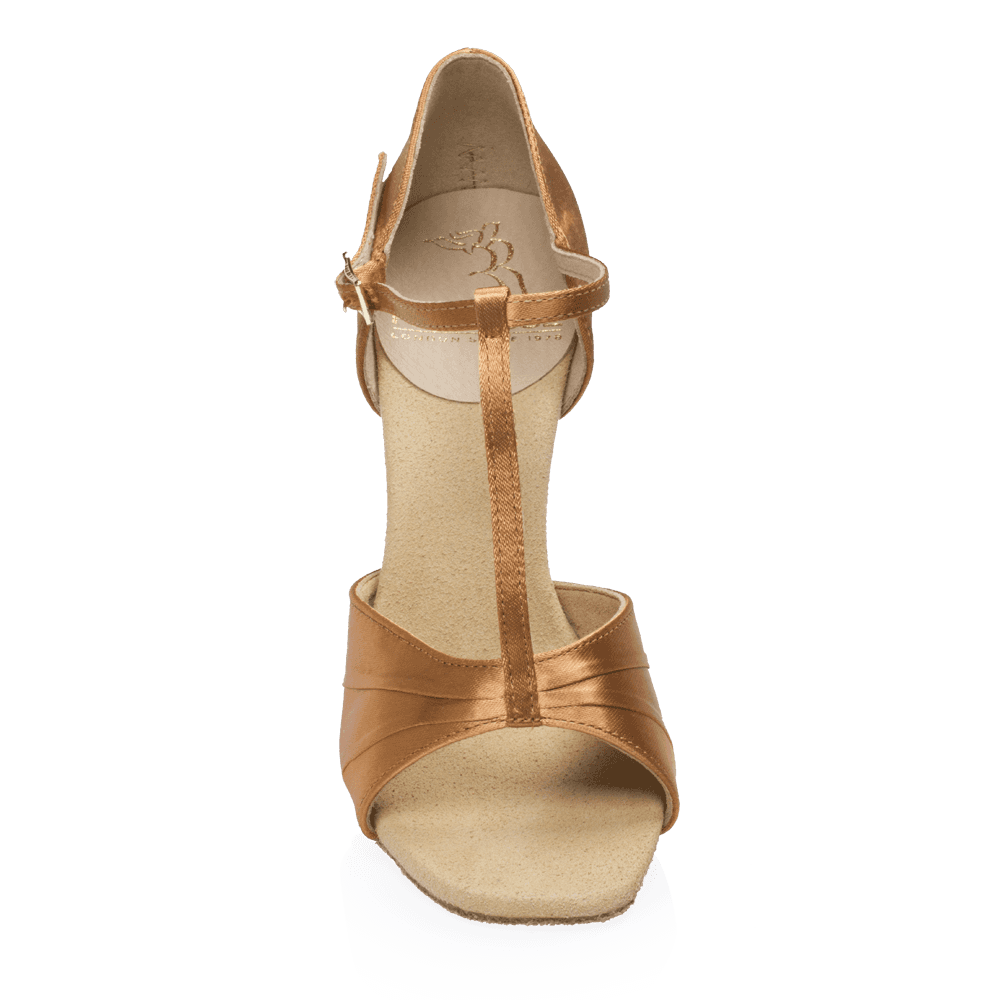 H814-X Frost | Light Tan Satin | Ladies Latin Dance Shoes
