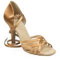 H845-X Persephone Xtra | Light Tan Satin | Latin Dance Shoes