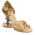 H845-X Persephone Xtra | Light Tan Satin | Latin Dance Shoes