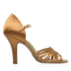 H845-X Persephone Xtra | Light Tan Satin | Latin Dance Shoes