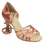 H860-X Kalahari Xtra | Dark Tan Satin | Ladies Latin Dance Shoes