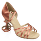 H860-X Kalahari Xtra | Dark Tan Satin | Ladies Latin Dance Shoes