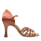 H860-X Kalahari Xtra | Dark Tan Satin | Ladies Latin Dance Shoes