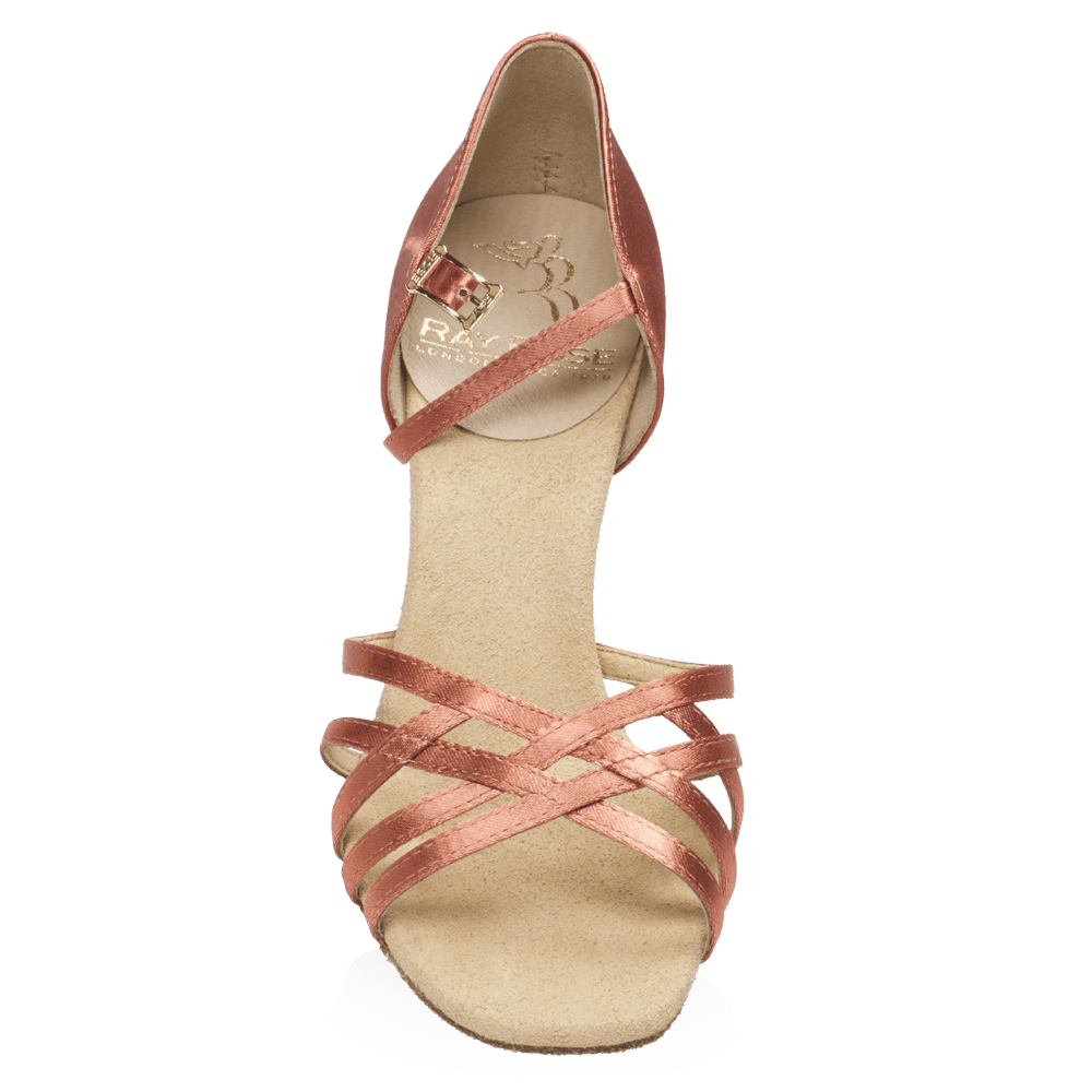 H860-X Kalahari Xtra | Dark Tan Satin | Ladies Latin Dance Shoes