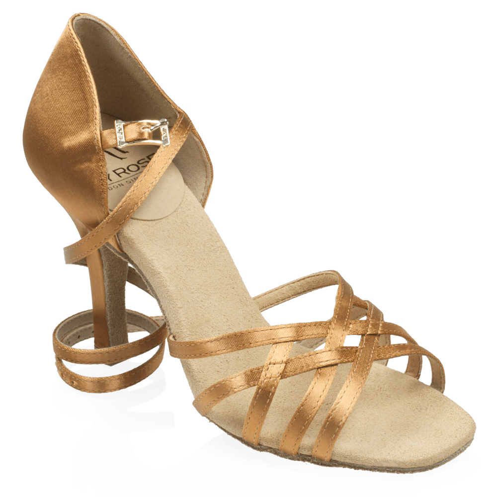 H860-X Kalahari Xtra | Light Tan Satin | Ladies Latin Dance Shoes