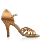 H860-X Kalahari Xtra | Light Tan Satin | Ladies Latin Dance Shoes