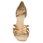 H860-X Kalahari Xtra | Light Tan Satin | Ladies Latin Dance Shoes