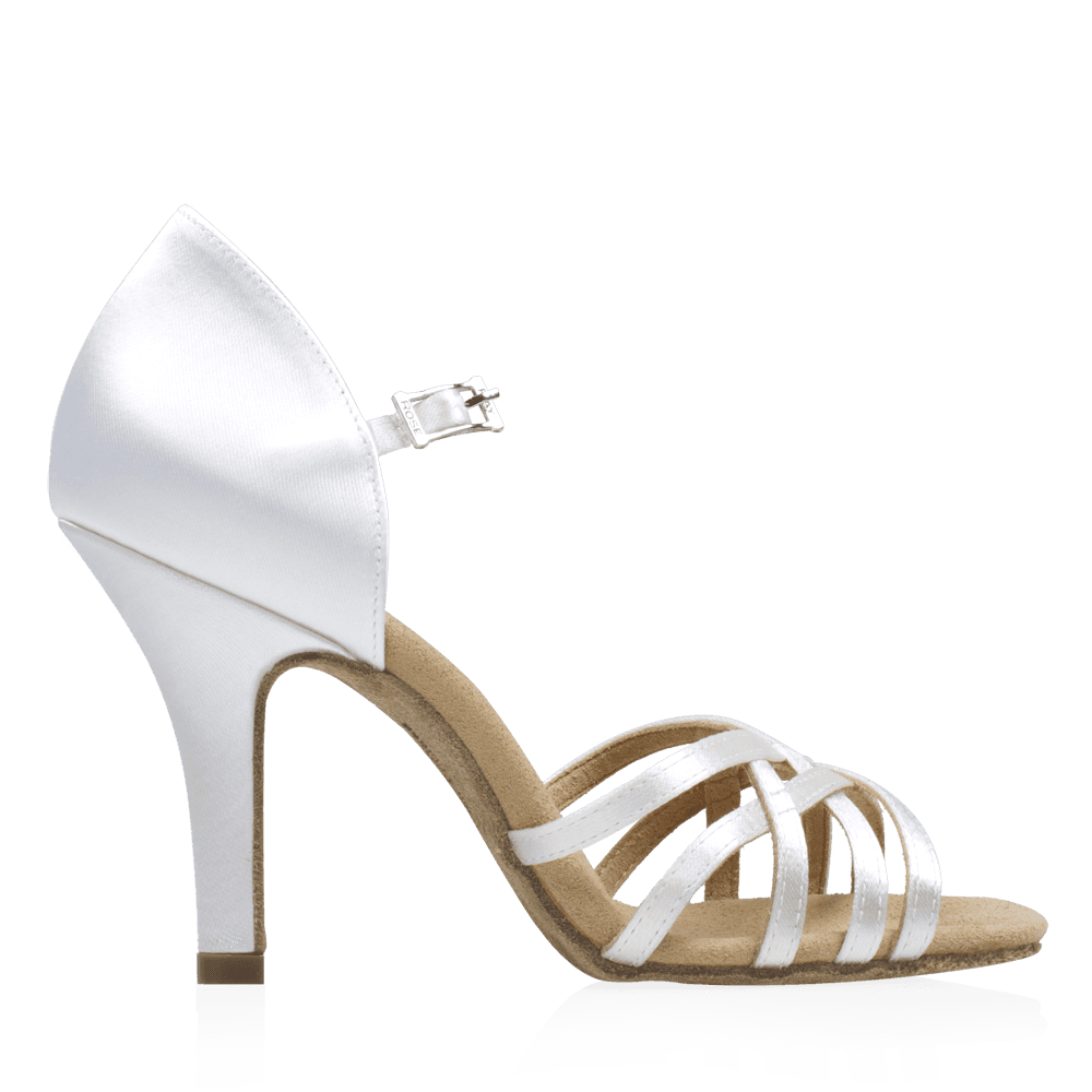 H860-X Kalahari Xtra | White Satin | Ladies Latin Dance Shoes
