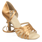 H866-X Dion Xtra | Light Tan Satin  | Latin Dance Shoes