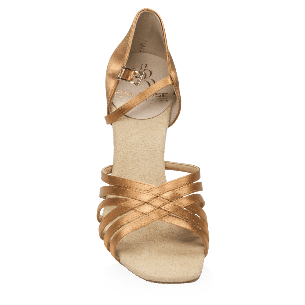H866-X Dion Xtra | Light Tan Satin  | Latin Dance Shoes