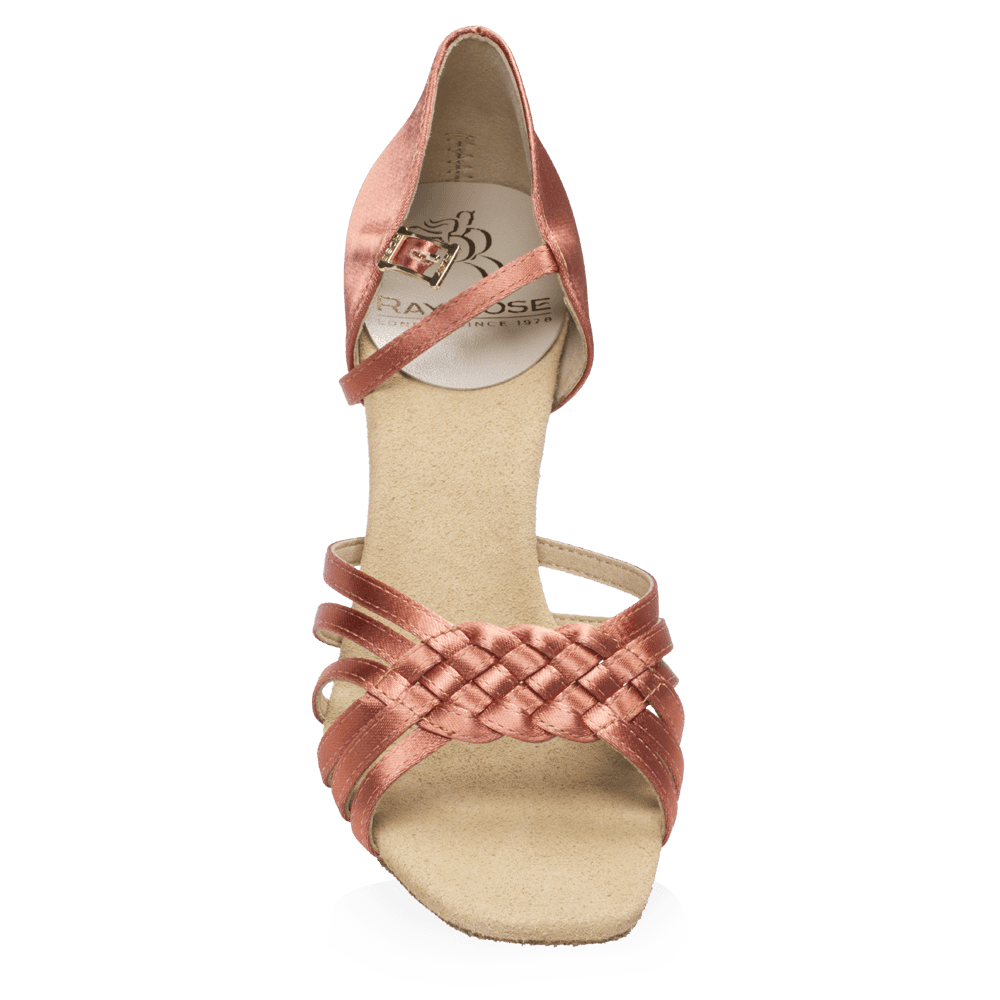 H869-X Moonglow Xtra | Dark Tan Satin | Ladies Latin Dance Shoes