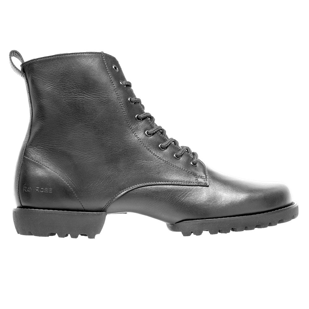 Dance Military Boot - Black Leather