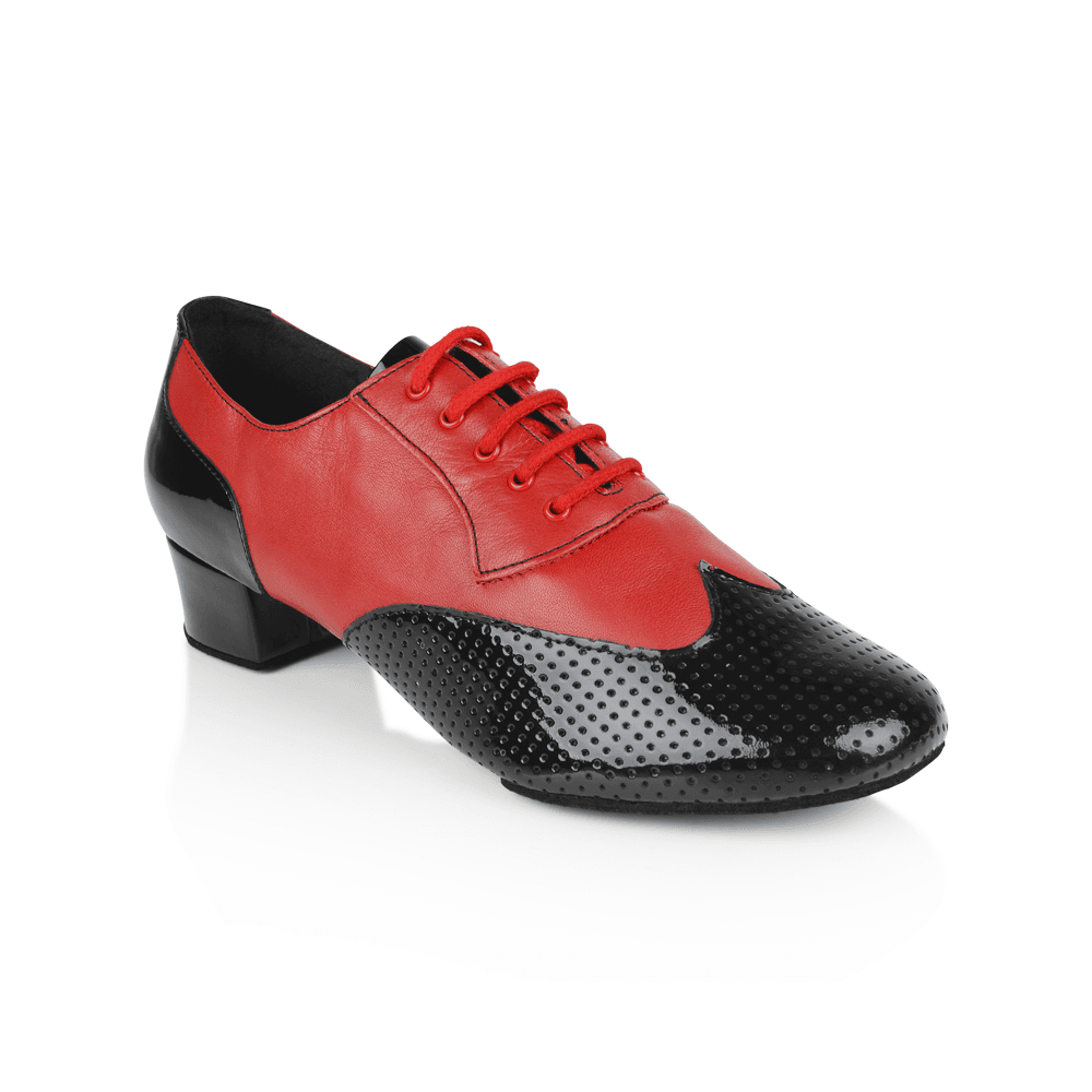 318 Adolfo Black Patent & Red Leather | Latin Dance Shoes