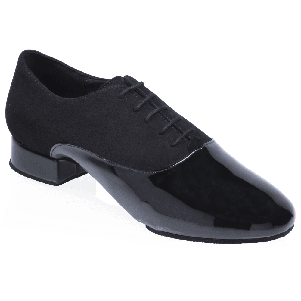 333 Rhine | Nappa Suede Leather/Patent | Standard Ballroom Dance Shoes - 1" Pro-Glide Impact Heel