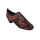 410 Breeze | Brown Leather/Pressed Velvet | Practice Dance Shoes