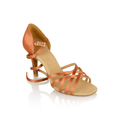 H860-X Kalahari Xtra | Dark Tan Satin | Ladies Latin Dance Shoes - Stiletto Heels