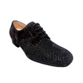 Ebony | Black Spangled Fabric/Black Suede