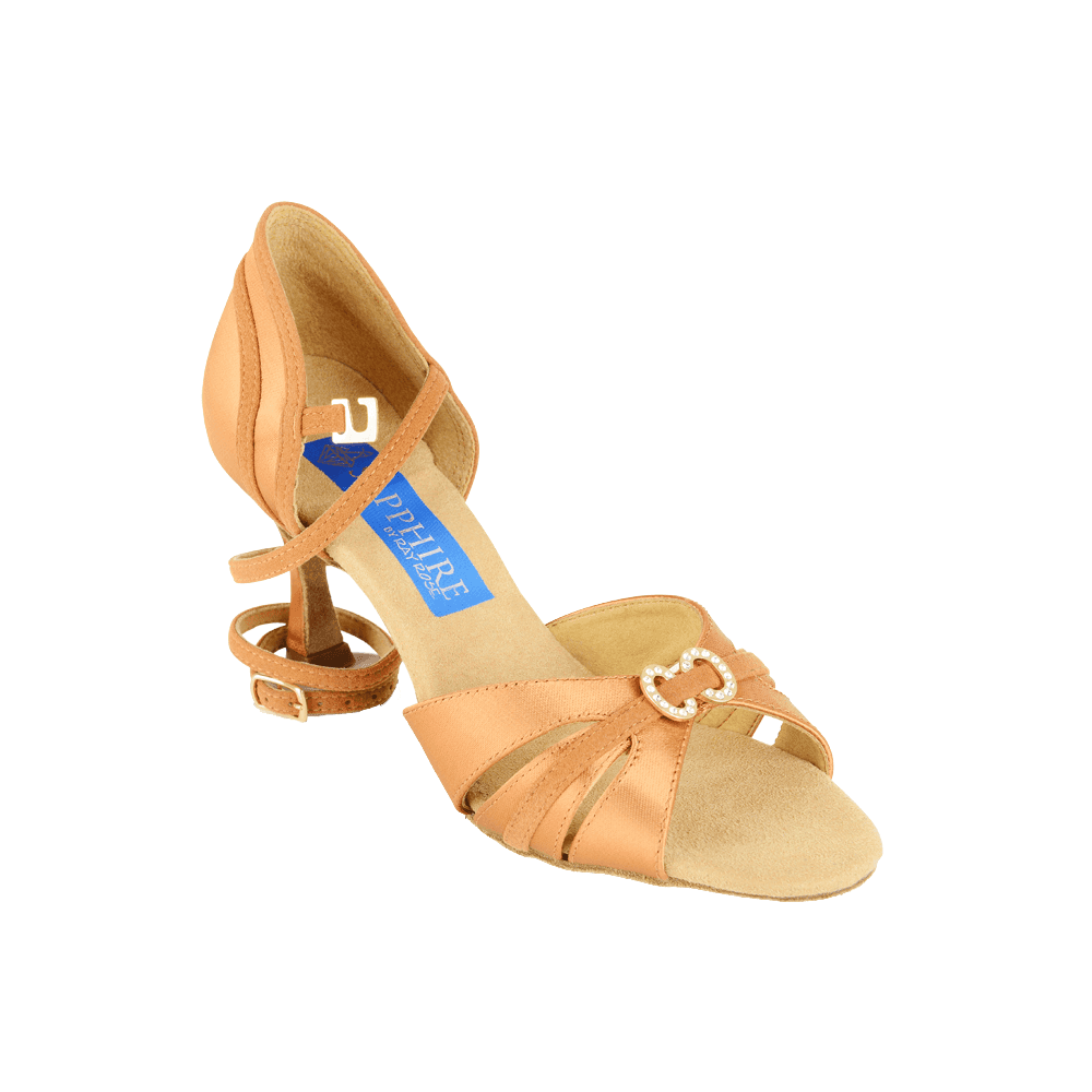 Ursa - Light Tan Satin/Tan Suede