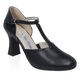 Rachel (Hook Buckle - Pyramid Rubber Sole) | Black Leather