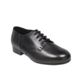 Katharos | Black Leather - Katharos – Black Calf Leather Theatrical Dance Shoe with Elastic Gussets & Pyramid Sole