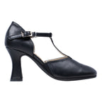 Rachel (Hook Buckle - Pyramid Rubber Sole) | Black Leather
