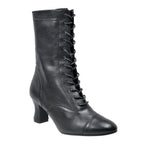Can-Can Boot | Black Leather - Can-Can Boot – Black Calf Leather Theatrical Dance Boot with with Side Zip & Pyramid Grip Sole