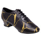 415 Solstice | Black Leather with Gold Kintsugi Print