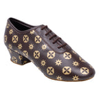 415 Solstice | Brown Leather with Designer Print