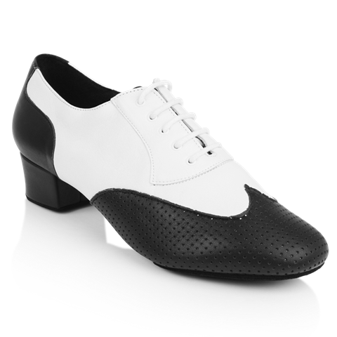 Bild von 318 Adolfo Black & White Leather | Latin Dance Shoes | Sale