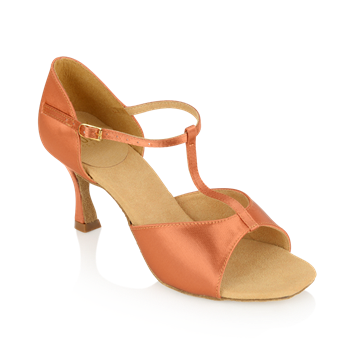 Picture of H812-X Snowflake Xtra | Dark Tan Satin  | Latin Dance Shoes | Sale