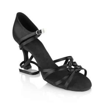 Picture of 820-X Blizzard Xtra | Black Satin | Ladies Latin Dance Shoes | Sale