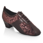 Obrazek 410 Breeze | Brown Leather/Pressed Velvet | Practice Dance Shoes | Sale