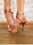 Obrazek 882-X Tiina Xtra | Light Tan Satin  | Latin Dance Shoes
