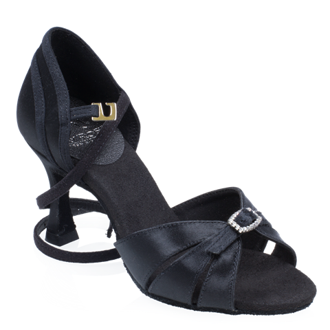 Picture of 871-X Pavo - Black Satin | Ladies Latin Dance Shoes