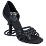 Picture of H869-X Moonglow Xtra | Black Satin | Ladies Latin Dance Shoes