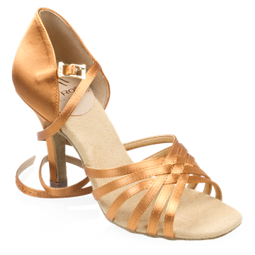 Picture of H866-X Dion Xtra | Light Tan Satin  | Latin Dance Shoes