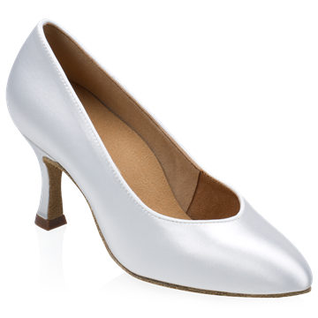 Picture of 964A Claudia | White Satin | Standard Ballroom Pointed Toe Dance Shoes