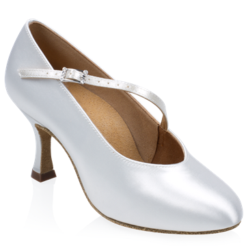 Obrazek 116A Rockslide | White Satin | Standard Ballroom Dance Shoes