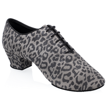 Bild von H460 Thunder | Grey/Black Leopard Print Leather | Men's Latin Dance Shoes
