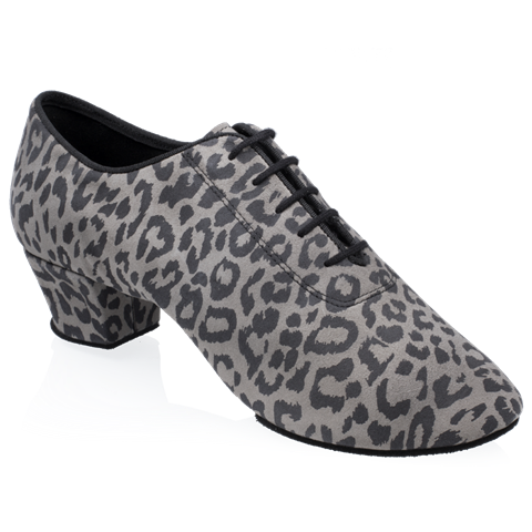 Picture of H460 Thunder | Grey/Black Leopard Print Leather | Men's Latin Dance Shoes