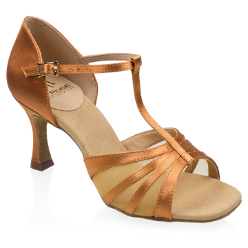 Picture of 886-X Gaia - Light Tan Satin | Ladies Latin Dance Shoes
